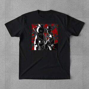 Vintage Noir Gangster Cartoon Graphic T-Shirt Retro Crime Art Tee